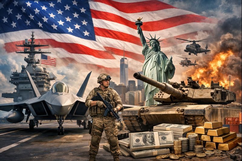 قوة أمريكا العسكرية والاقتصادية