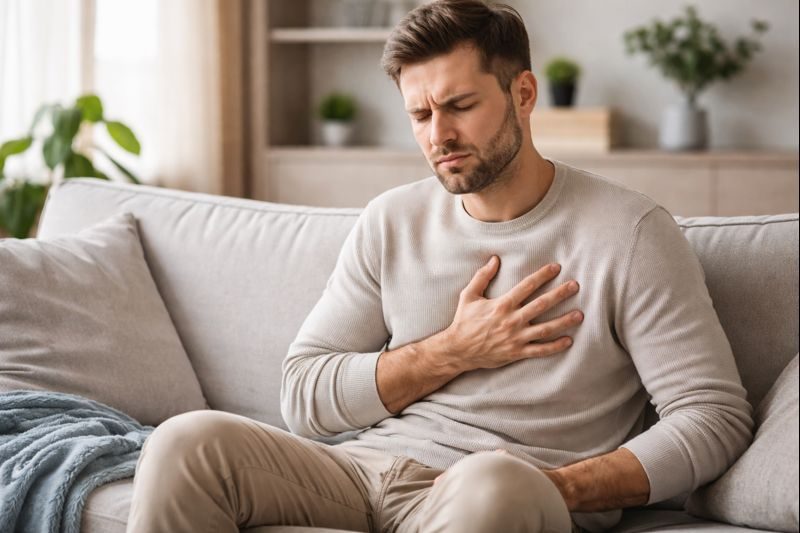 ضيقة الصدر عند الهدوء