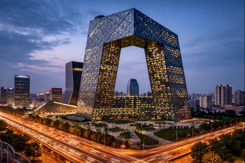 البرج “الحلقة” في بكين: كيف يوازن بين الجرأة والأمان؟