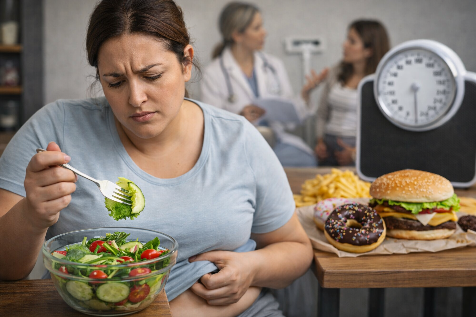 زيادة الوزن رغم قلة الأكل