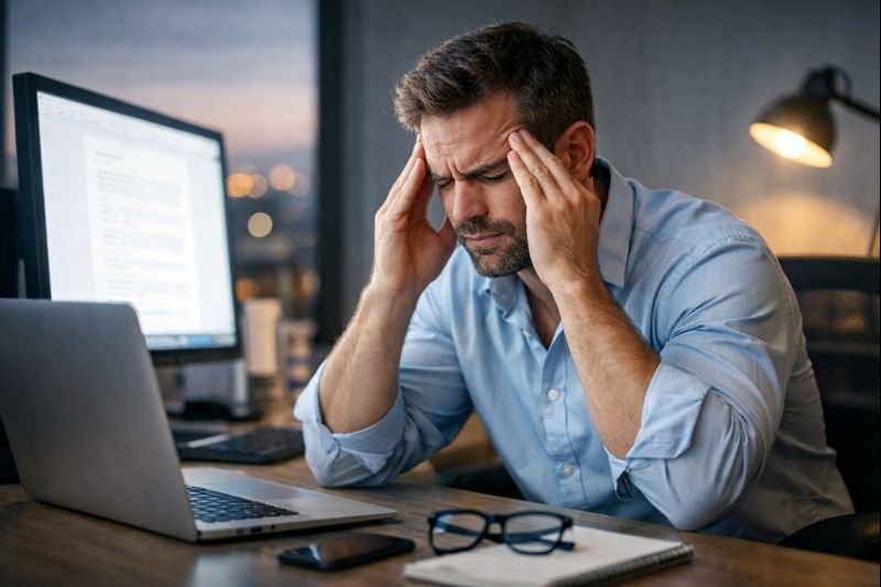 صداع آخر اليوم بين الشاشات والتنبيه المبكر